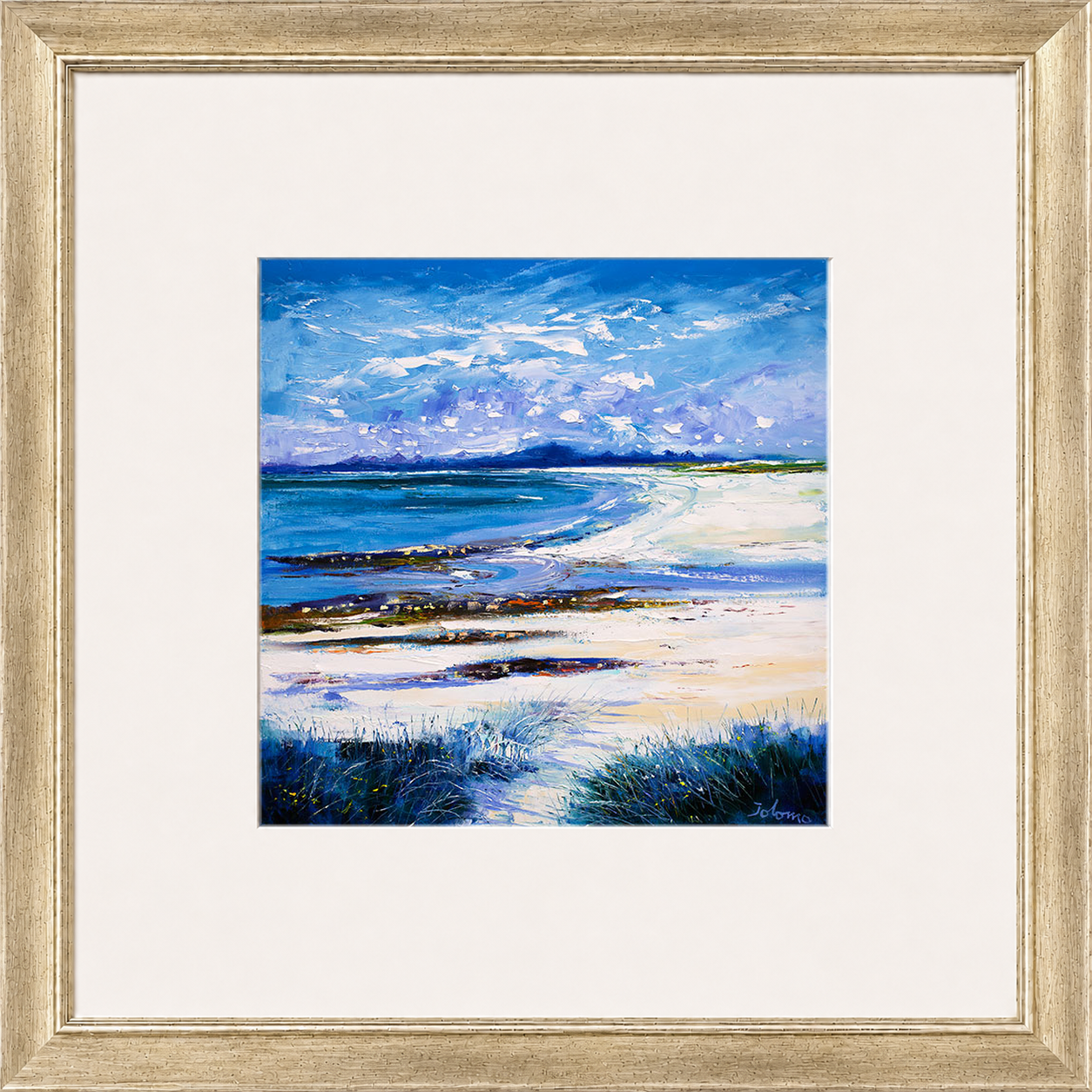 High Summer on Isle of Berneray by Jolomo - Scottish landscape artwork framed wall art print, product image 6