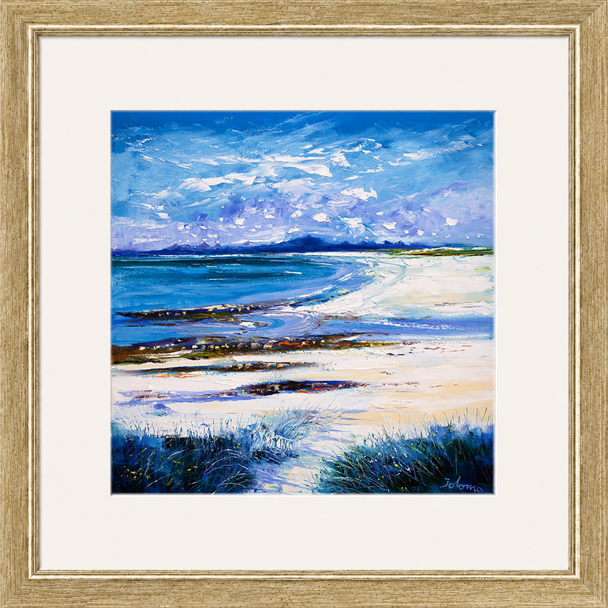 High Summer on Isle of Berneray by Jolomo - Scottish landscape artwork framed wall art print, product image 18