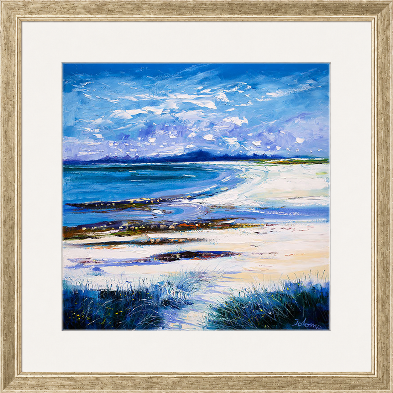 High Summer on Isle of Berneray by Jolomo - Scottish landscape artwork framed wall art print, product image 24