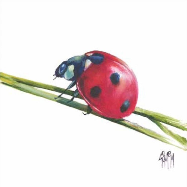 Lucky Charm I Ladybird Art Print by Georgina McMaster