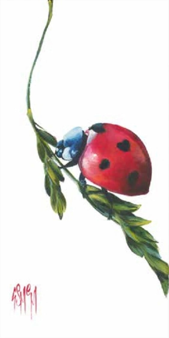 Lucky Charm II Ladybird Art Print by Georgina McMaster