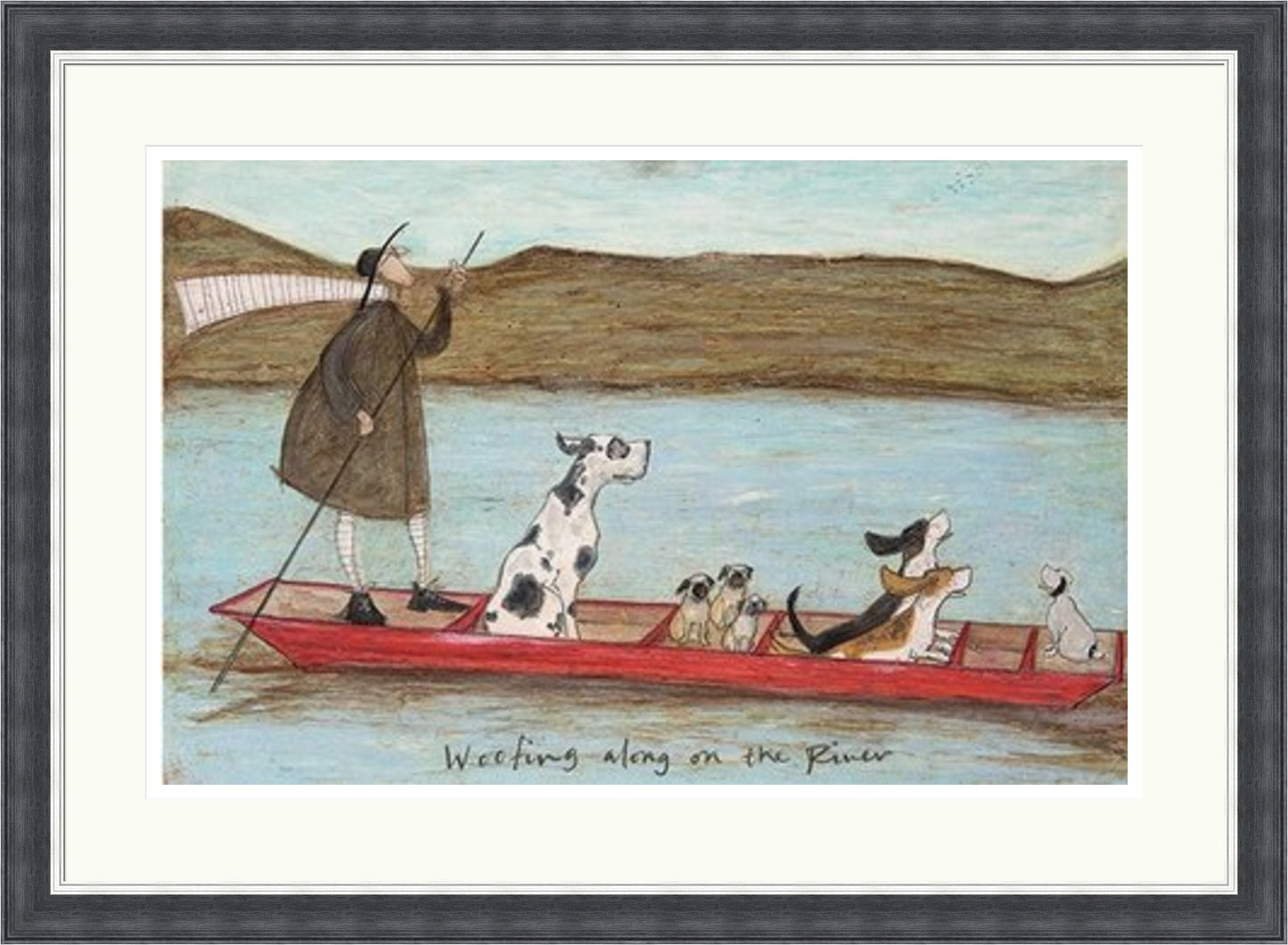 Woofing Along on the River by Sam Toft