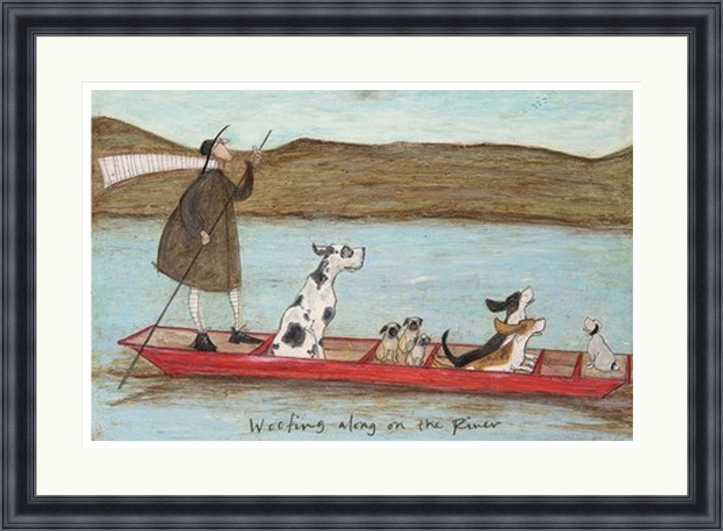 Woofing Along on the River by Sam Toft