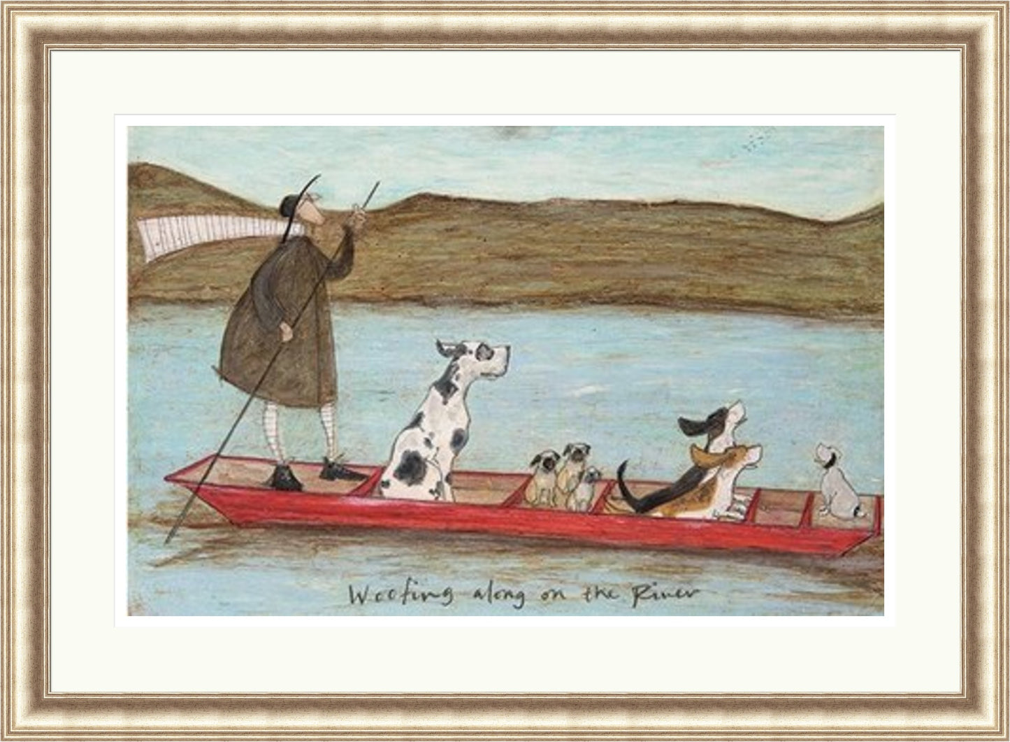 Woofing Along on the River by Sam Toft