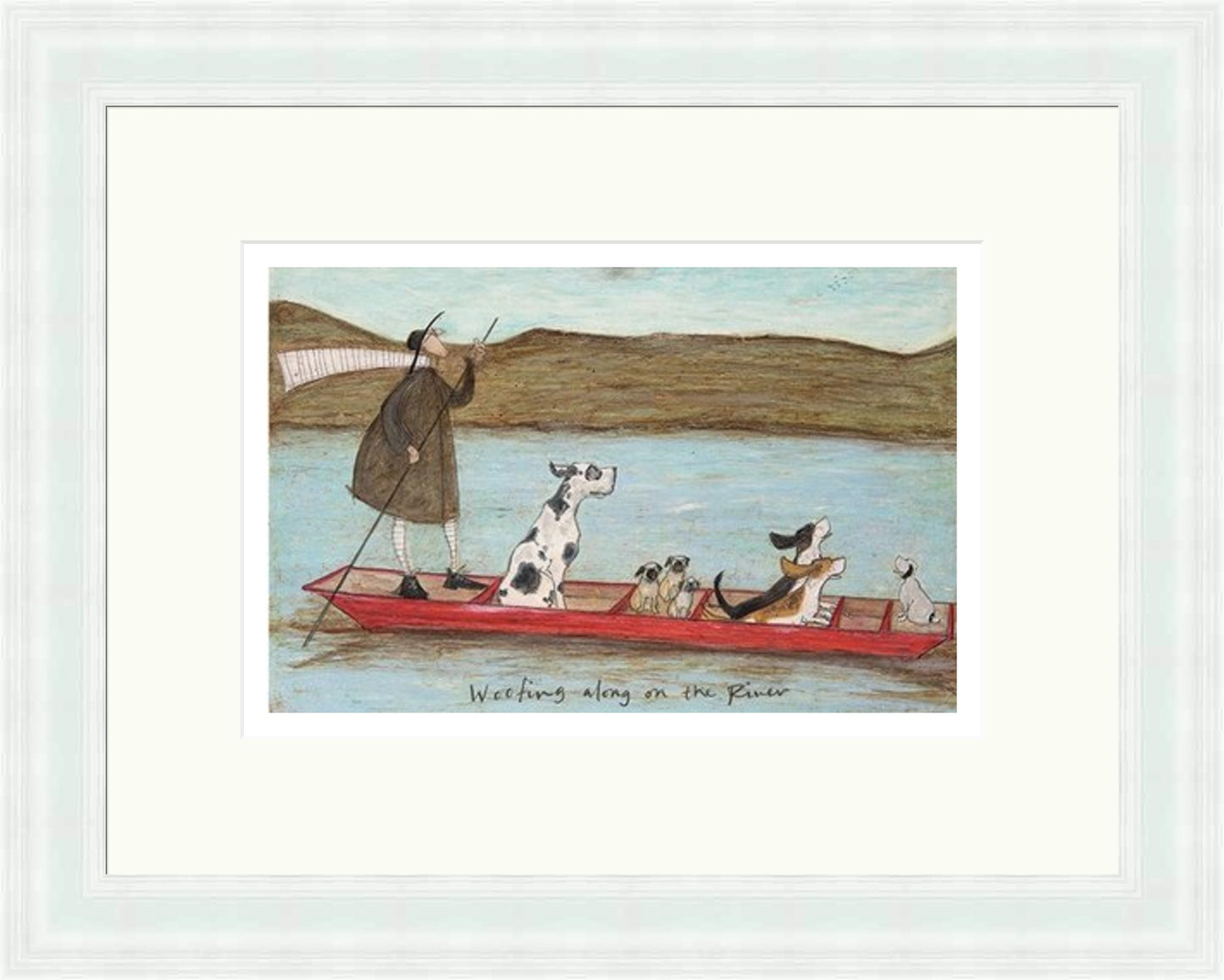 Woofing Along on the River by Sam Toft