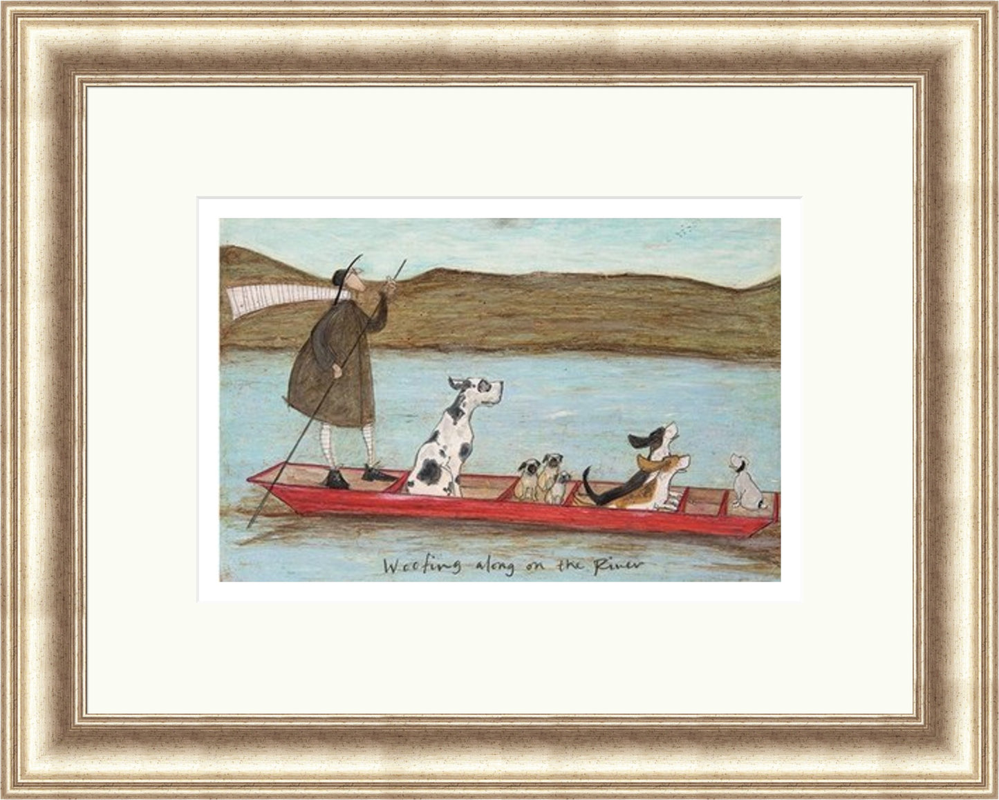 Woofing Along on the River by Sam Toft