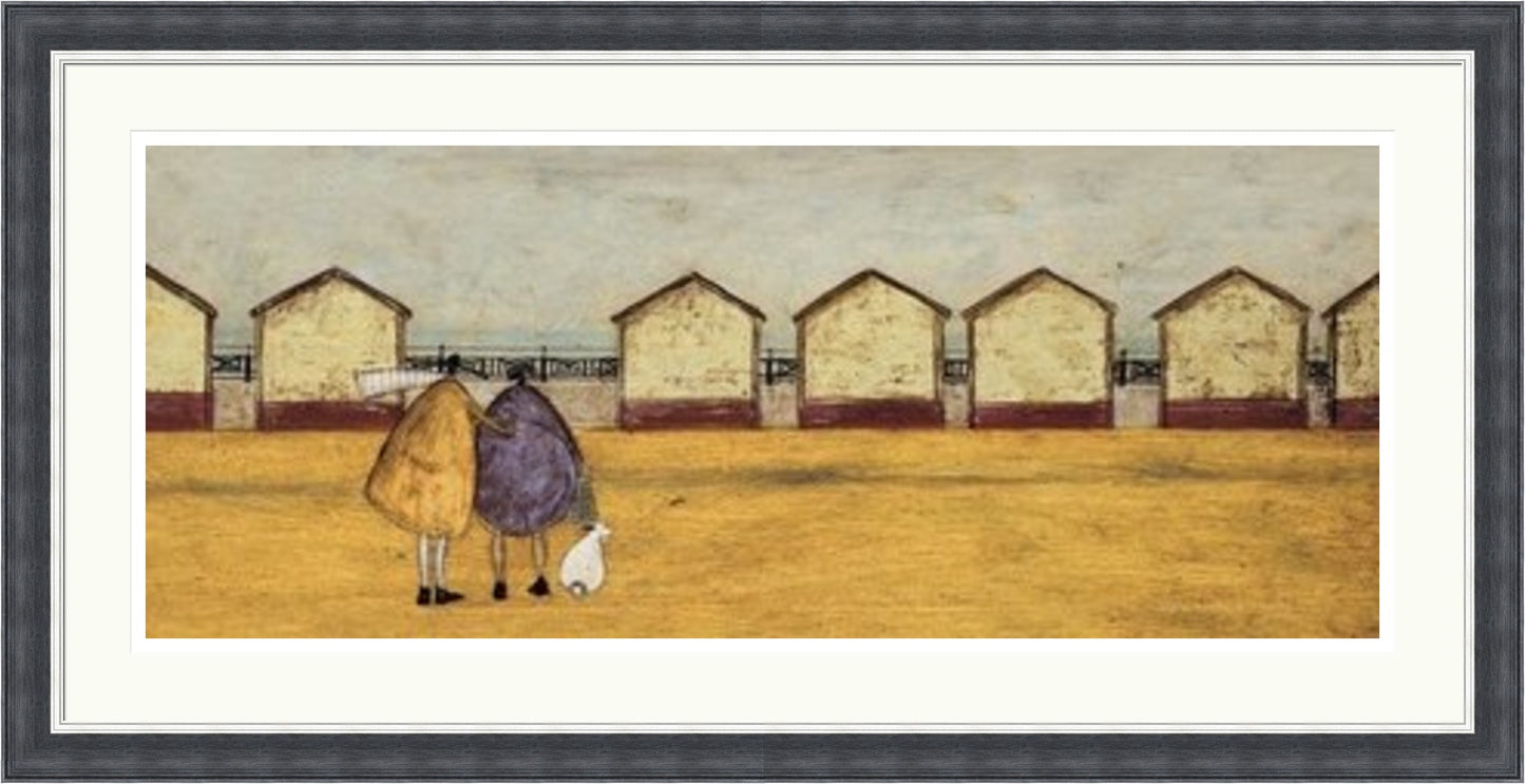 Looking Through the Gap in the Beach Huts by Sam Toft