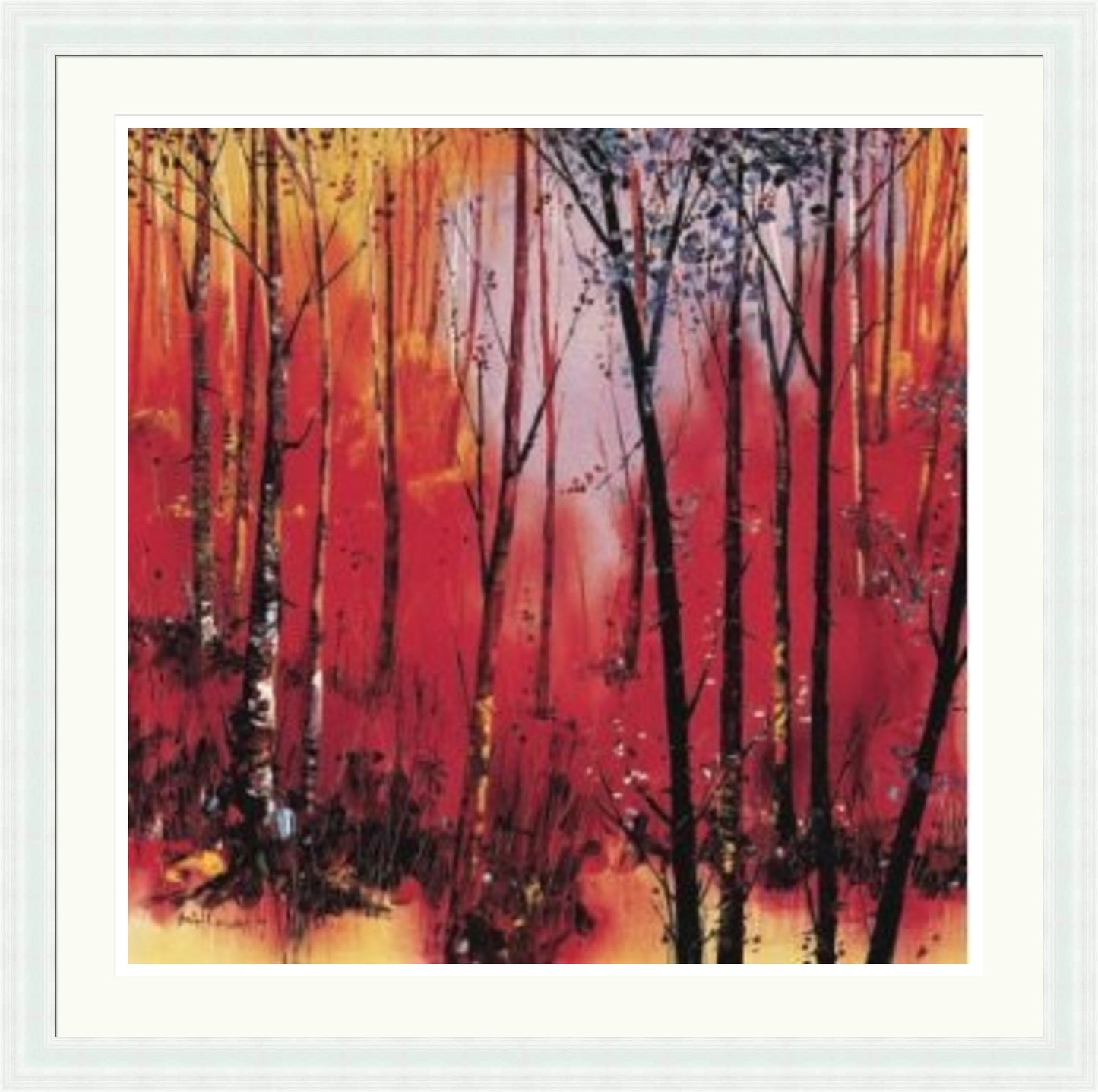 Birch and Reds Limited Edition Art Print By Daniel Campbell