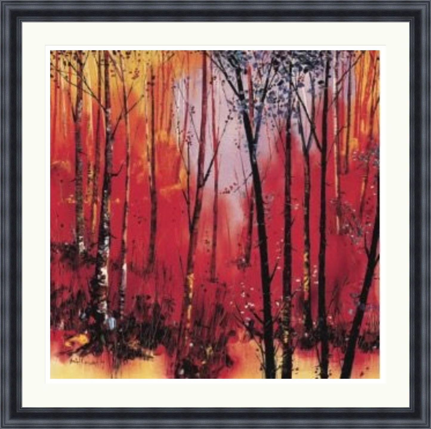 Birch and Reds Limited Edition Art Print By Daniel Campbell