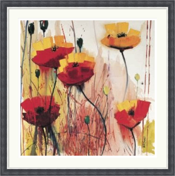 Poppies in Yellow Limited Edition Art Print By Daniel Campbell