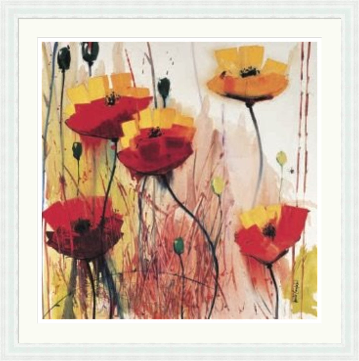 Poppies in Yellow Limited Edition Art Print By Daniel Campbell