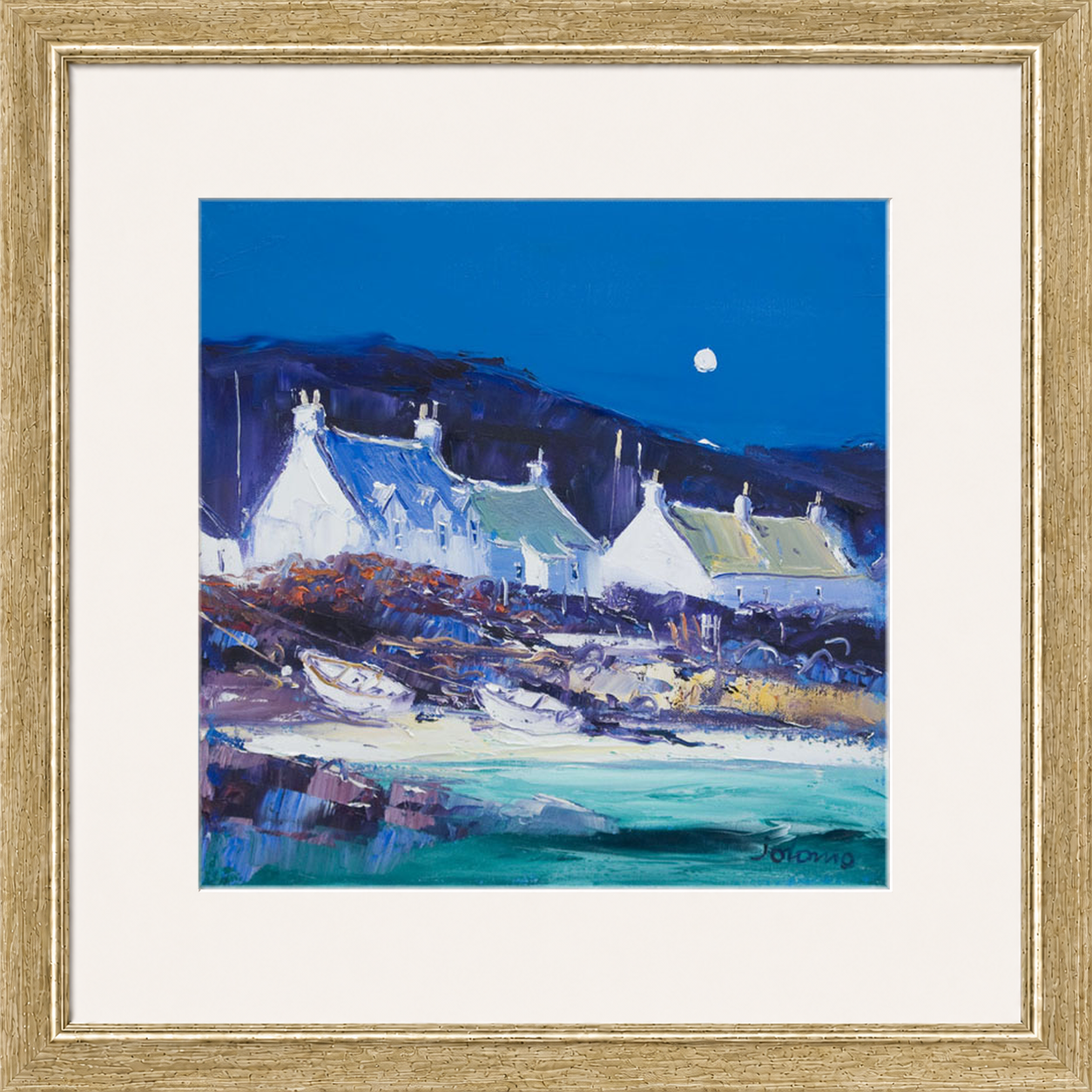 Moon over the Village, Iona by John Lowrie Morrison (Jolomo)