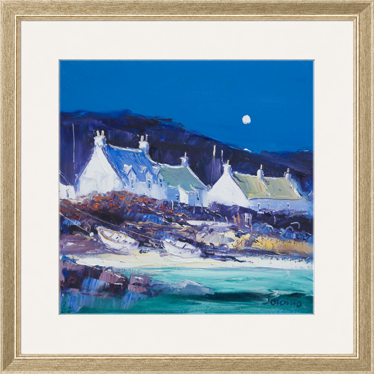 Moon over the Village, Iona by John Lowrie Morrison (Jolomo)