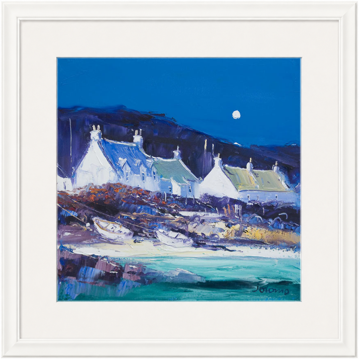 Moon over the Village, Iona by John Lowrie Morrison (Jolomo)