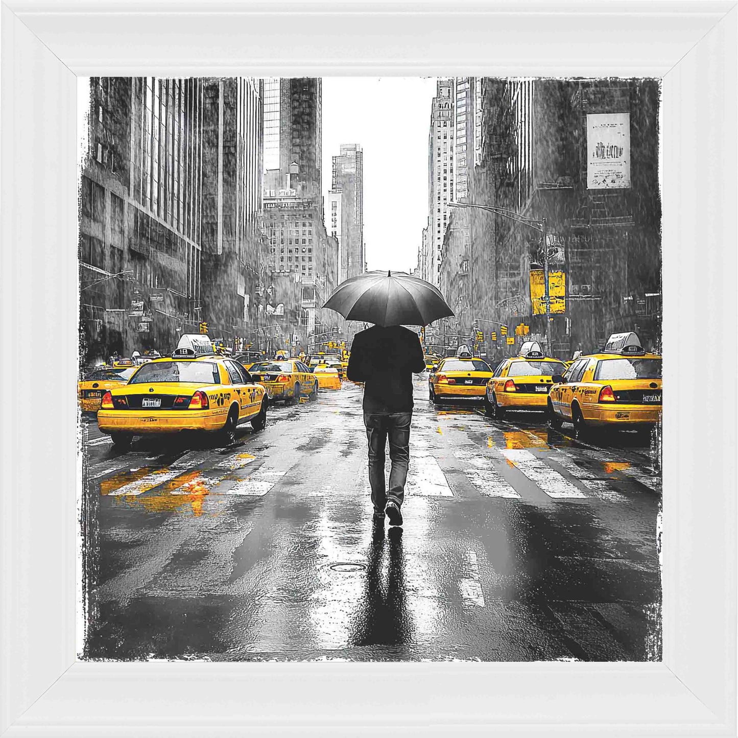 New York wander-gigapixel-scale-2_00x Framed Wall Art - White