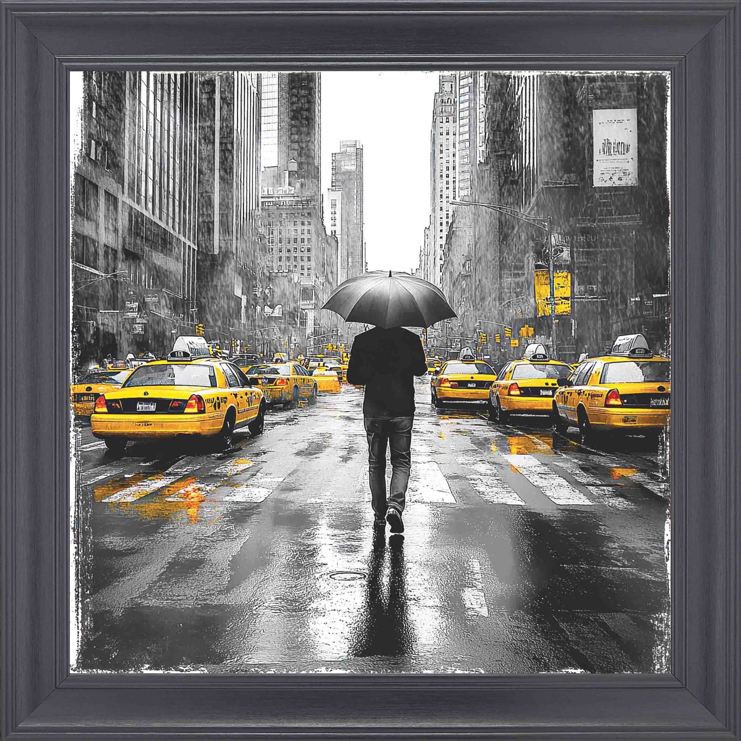 New York wander-gigapixel-scale-2_00x Framed Wall Art - Black