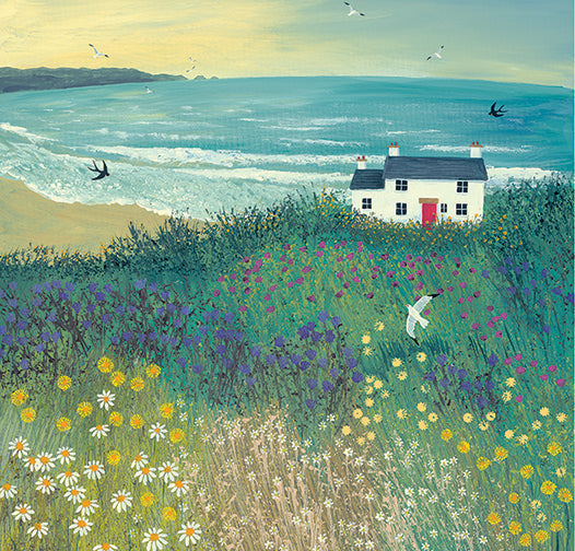 Cottage by Ocean Meadow by Jo Grumdy