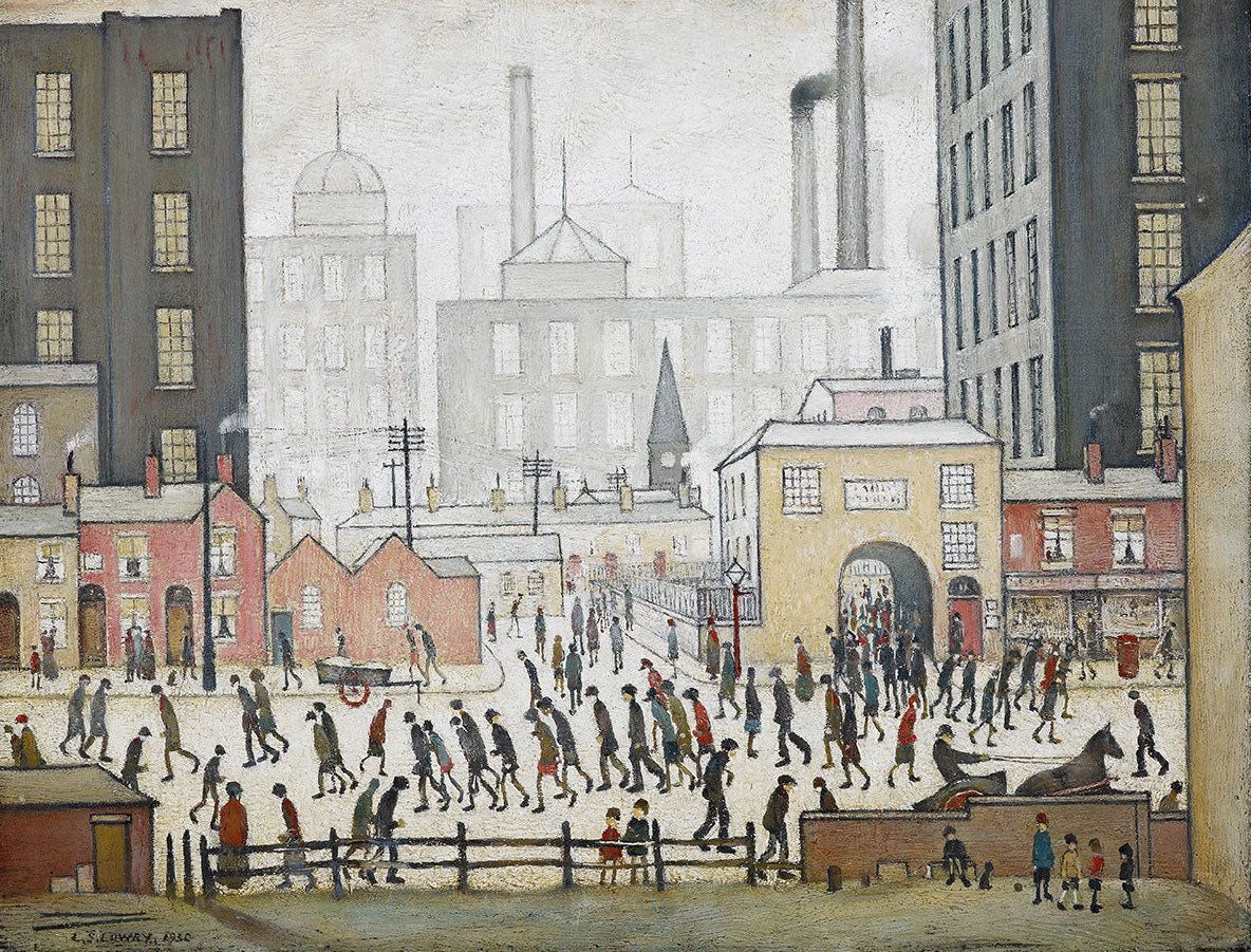 Coming From The Mill, 1930 by L S Lowry