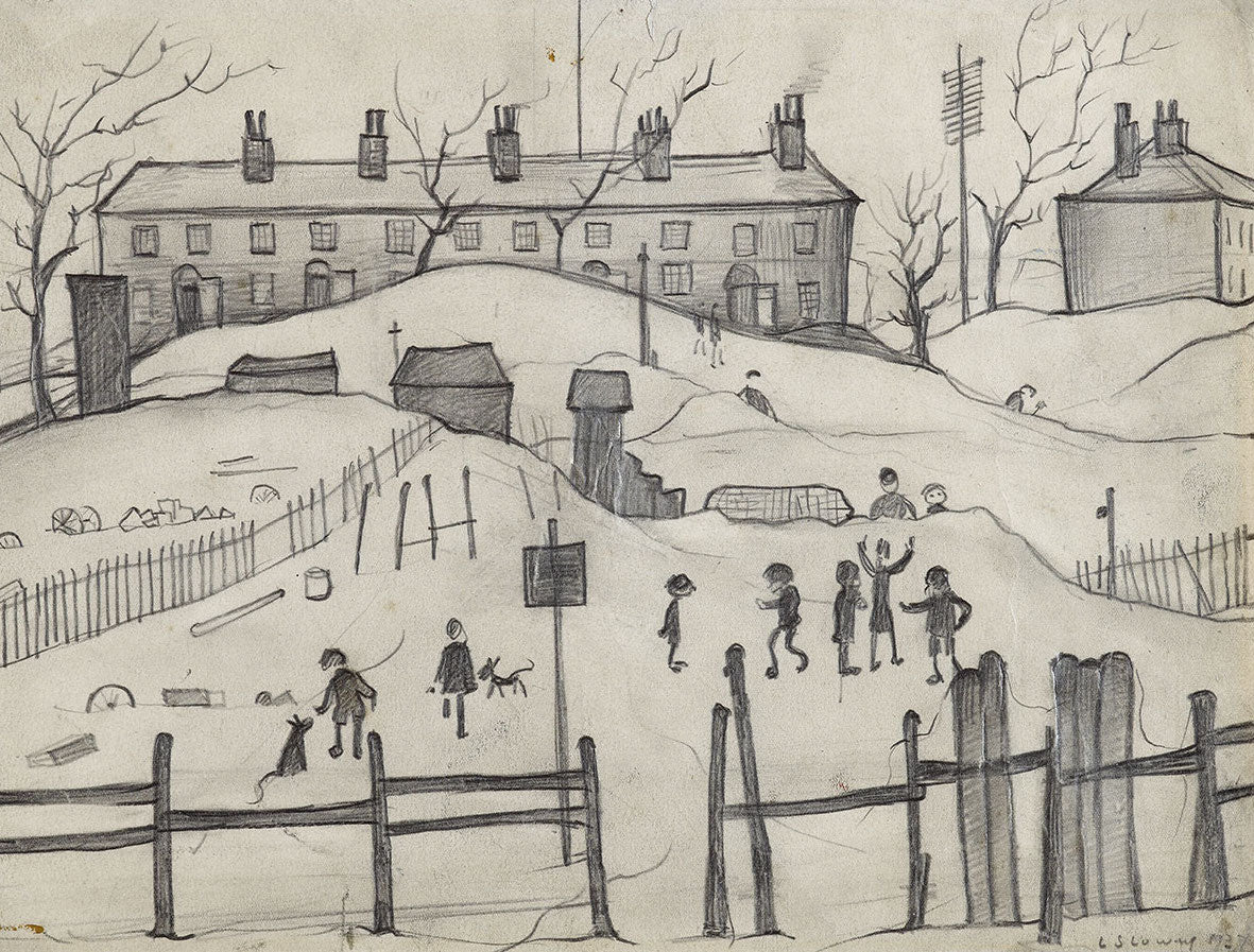 Houses In Broughton, 1937 by L S Lowry