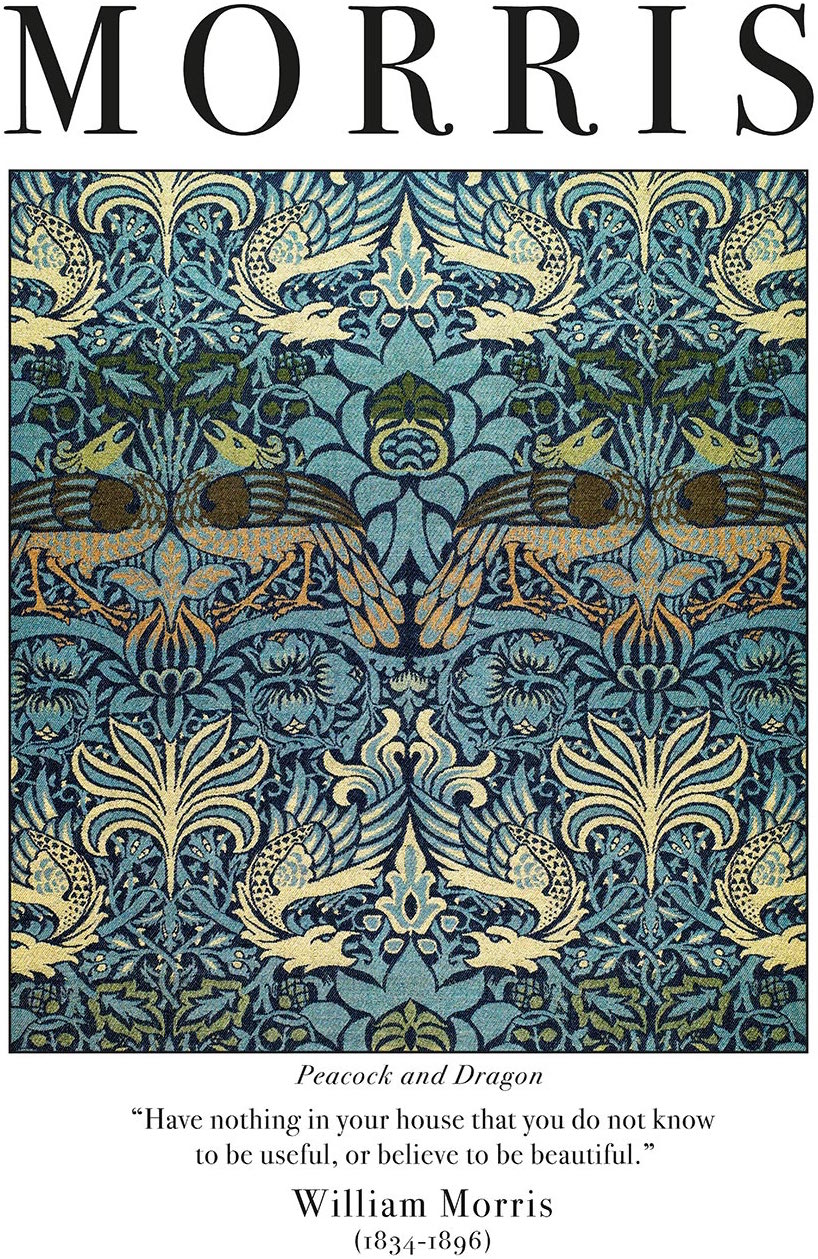 Peacock & Dragon by William Morris