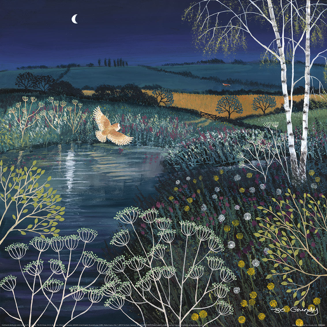 Over Moonlit Pool by Jo Grundy