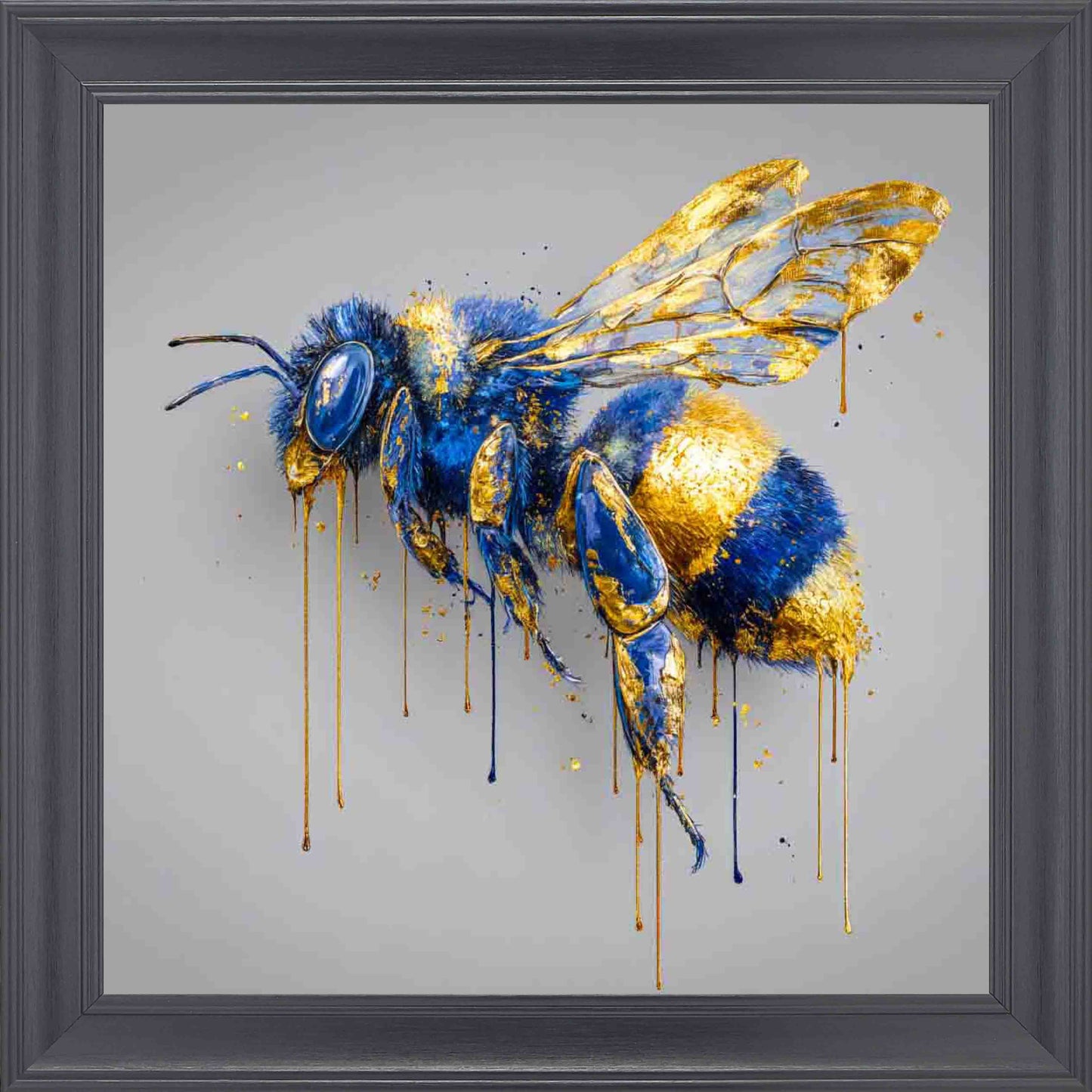Royal Bee Framed Wall Art - Black