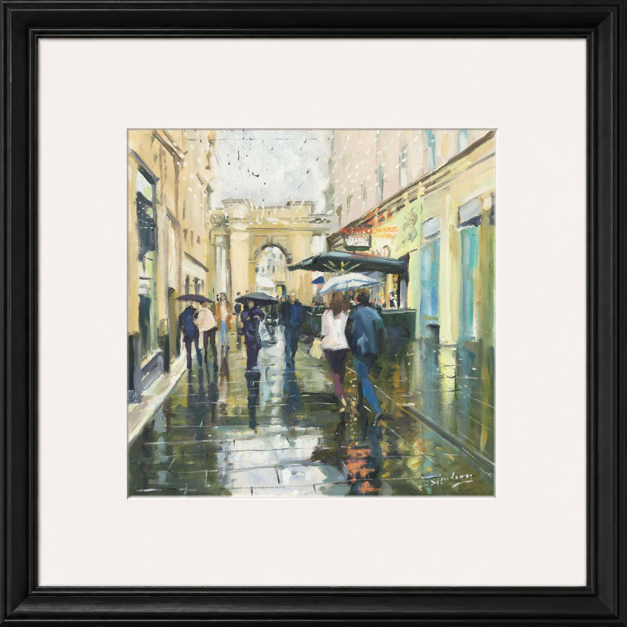 Saturday Showers Rogano, Glasgow by James Somerville Lindsay