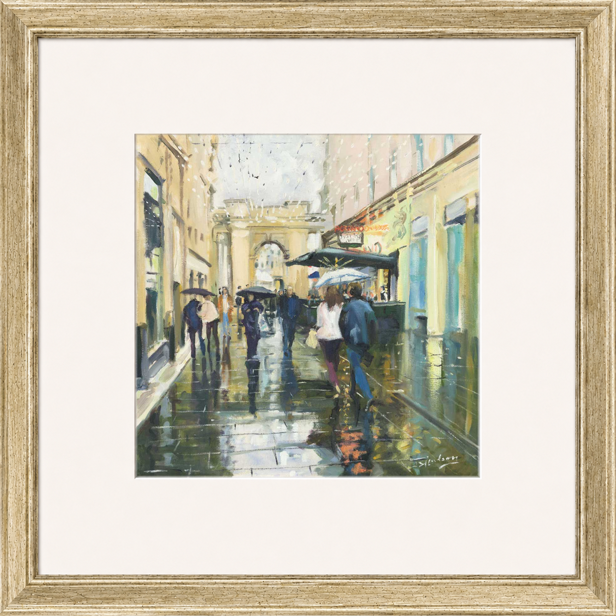 Saturday Showers Rogano, Glasgow by James Somerville Lindsay