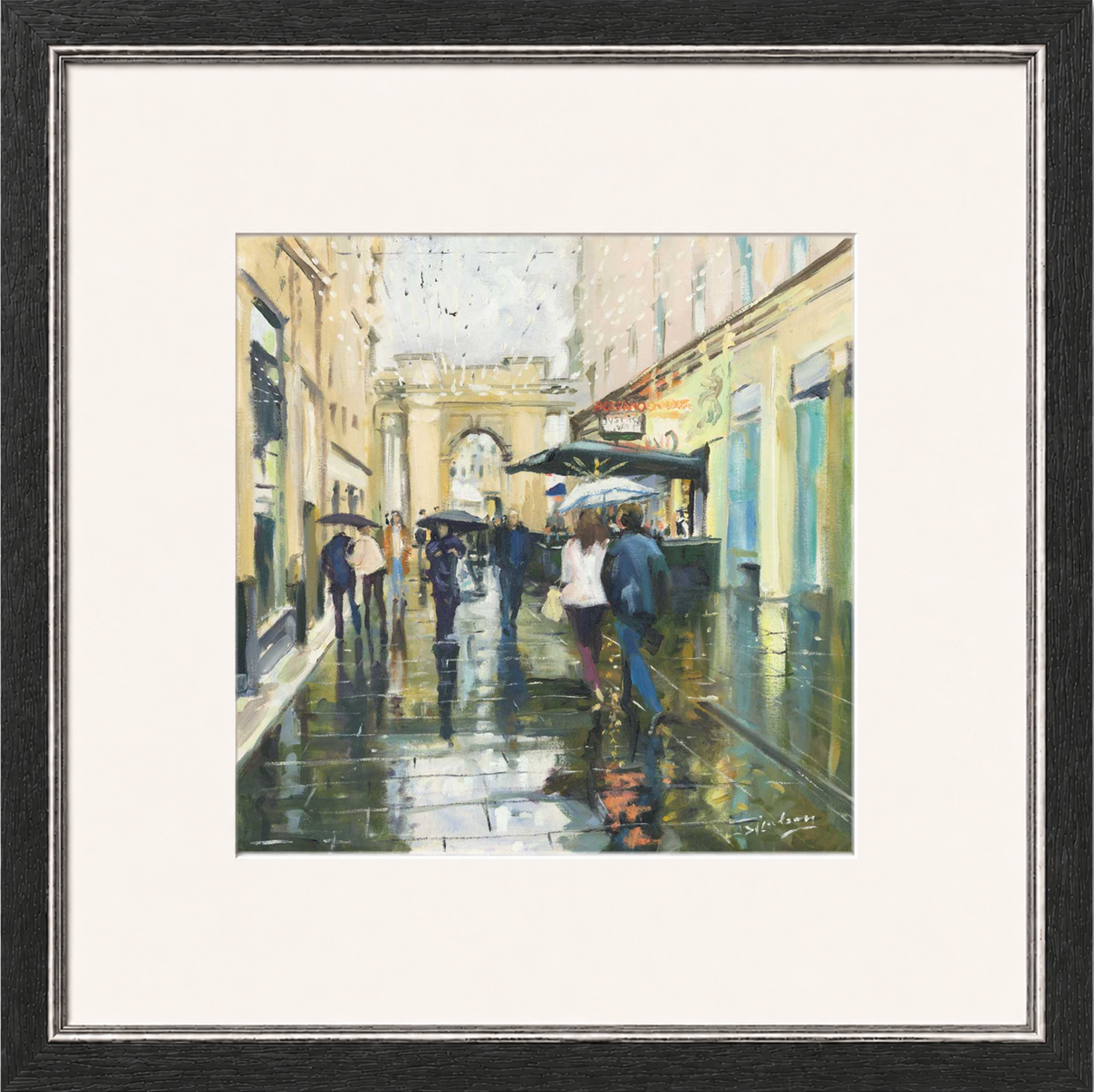 Saturday Showers Rogano, Glasgow by James Somerville Lindsay