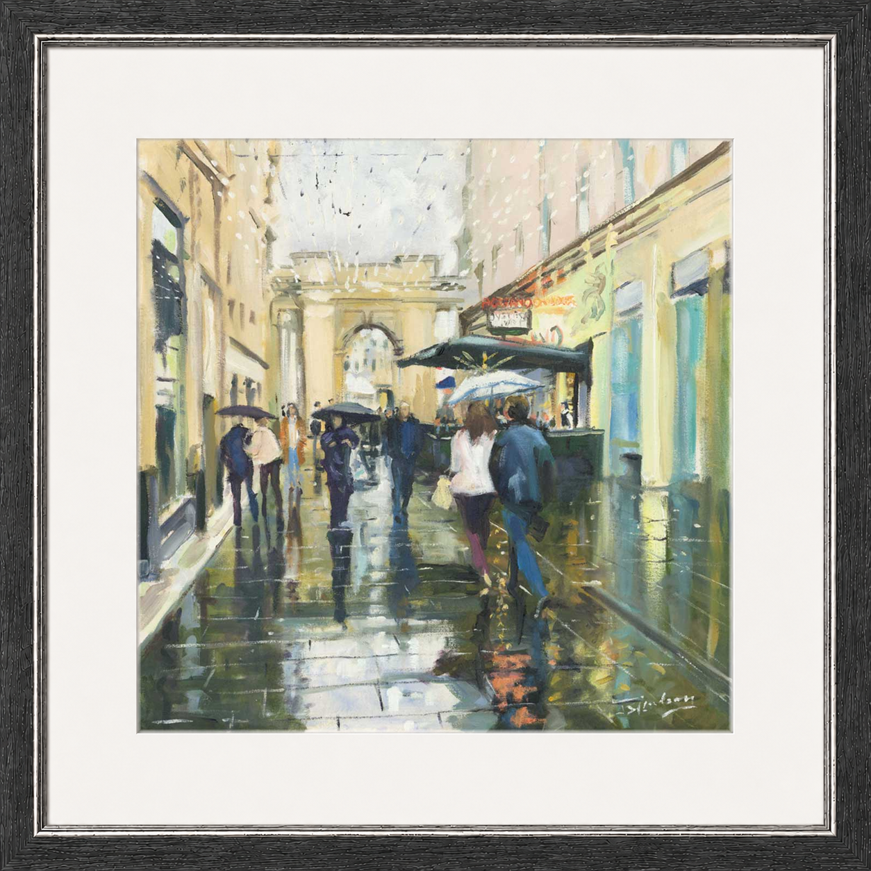 Saturday Showers Rogano, Glasgow by James Somerville Lindsay