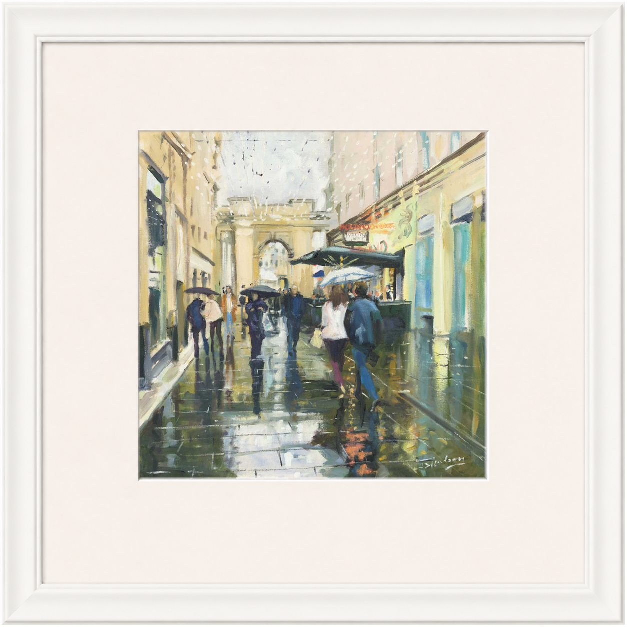 Saturday Showers Rogano, Glasgow by James Somerville Lindsay