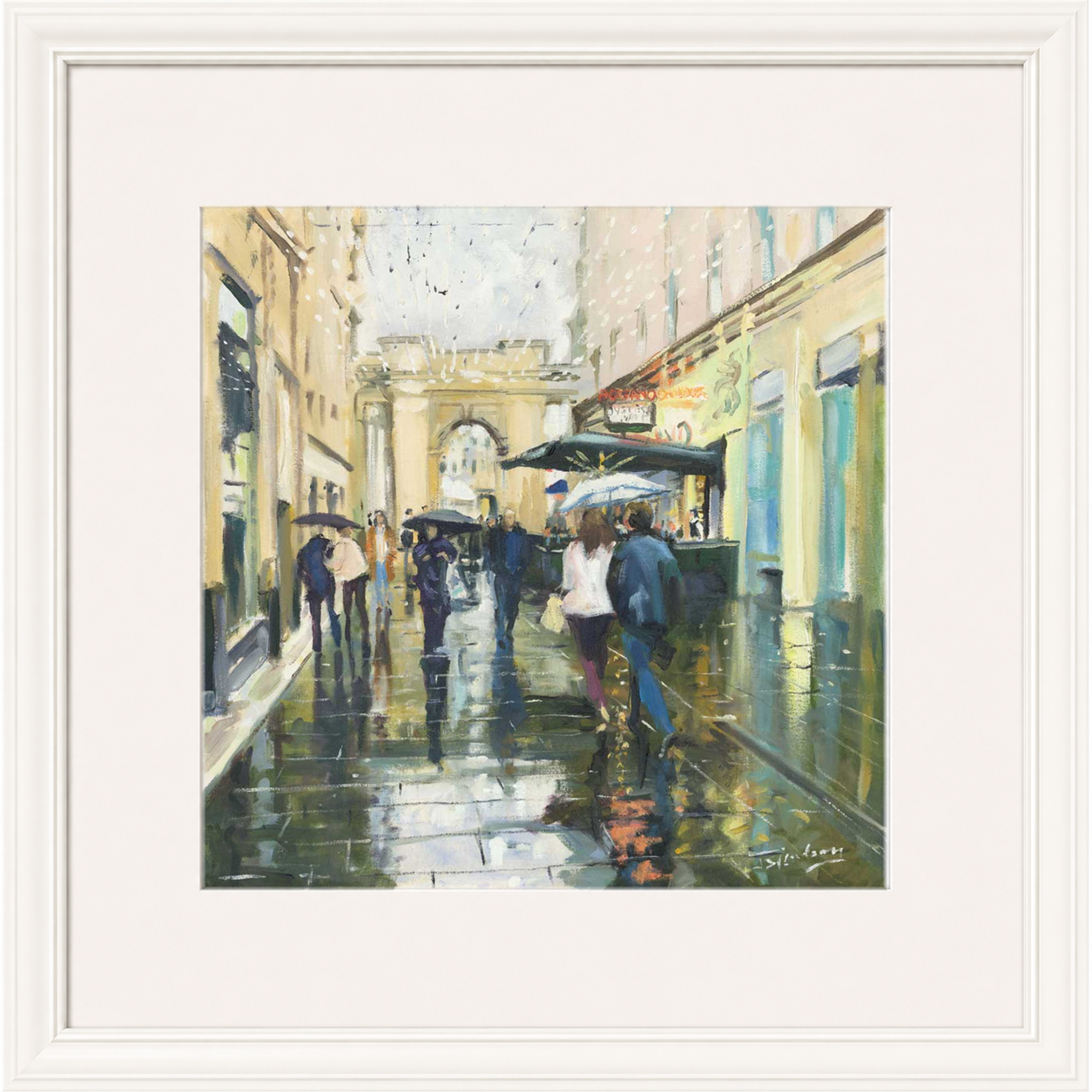 Saturday Showers Rogano, Glasgow by James Somerville Lindsay