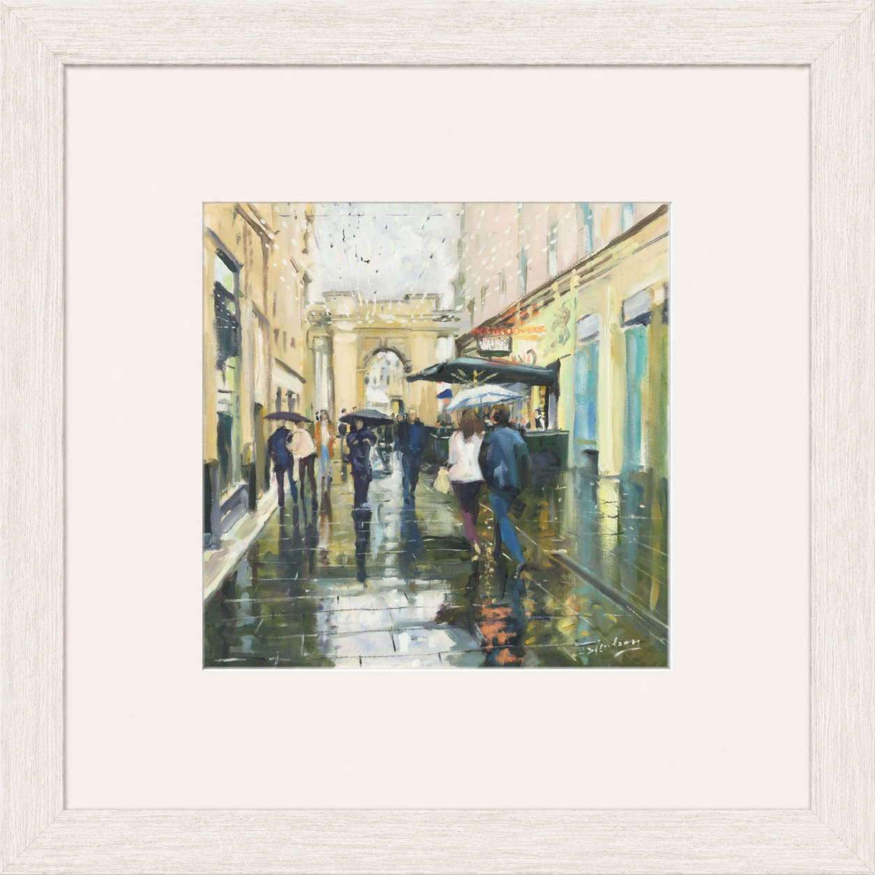 Saturday Showers Rogano, Glasgow by James Somerville Lindsay