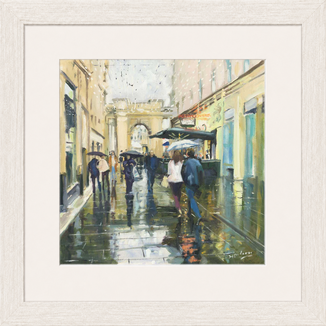Saturday Showers Rogano, Glasgow by James Somerville Lindsay