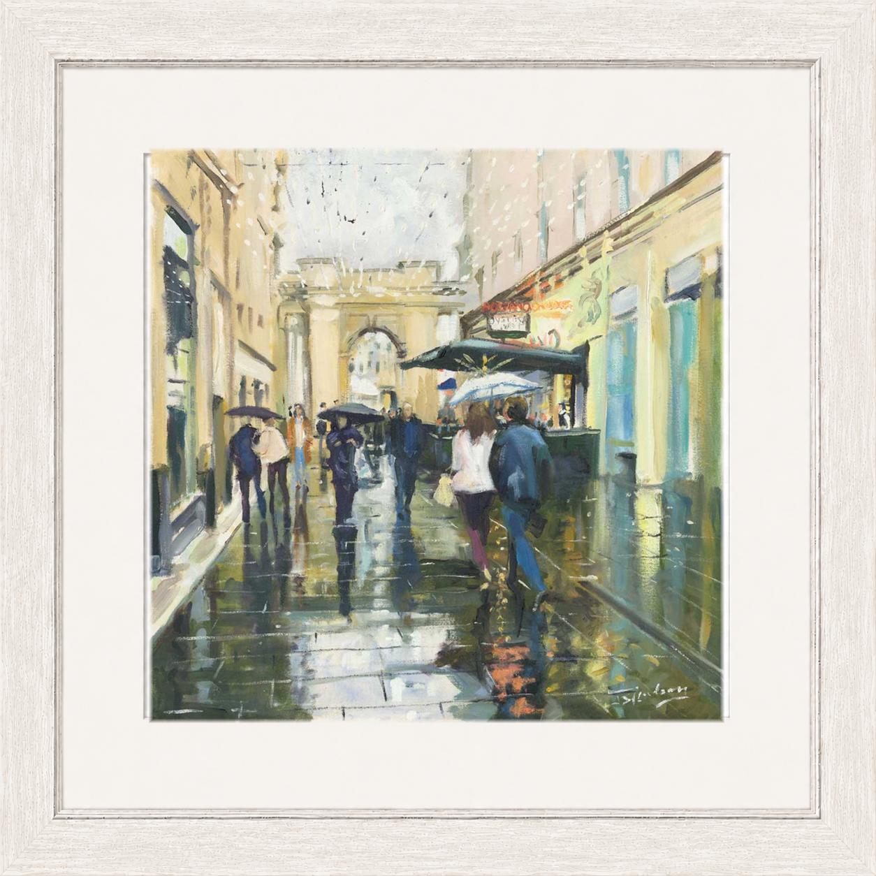 Saturday Showers Rogano, Glasgow by James Somerville Lindsay