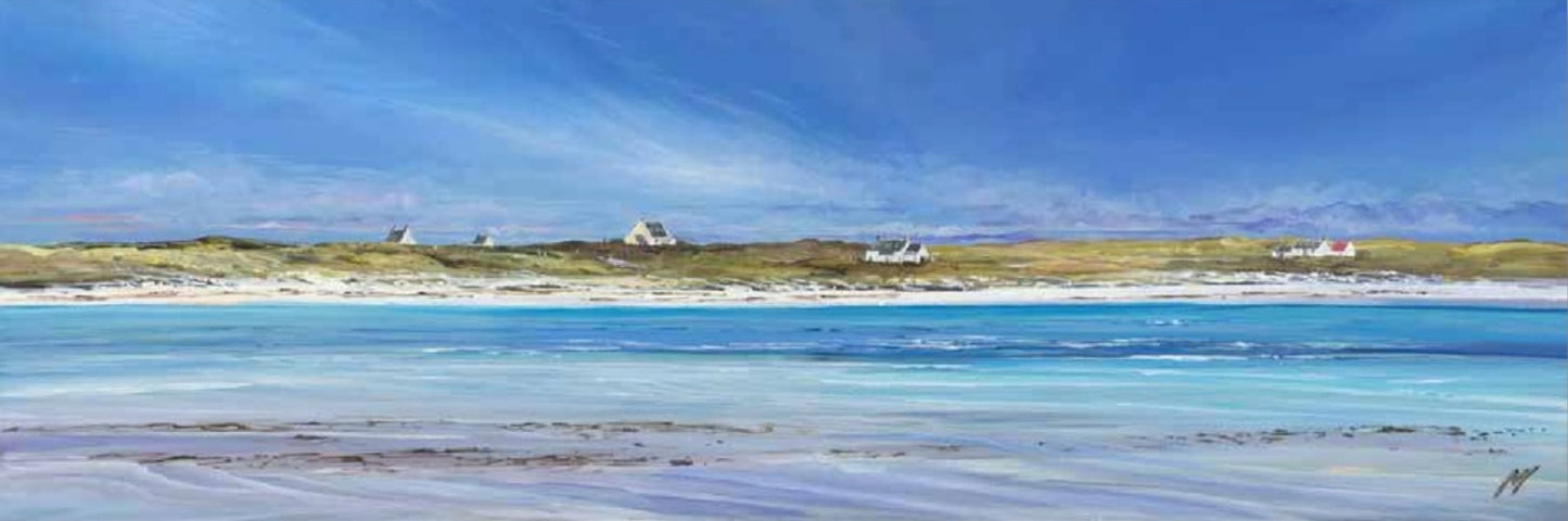 Little White Houses Gott Bay, Tiree by Allison Young