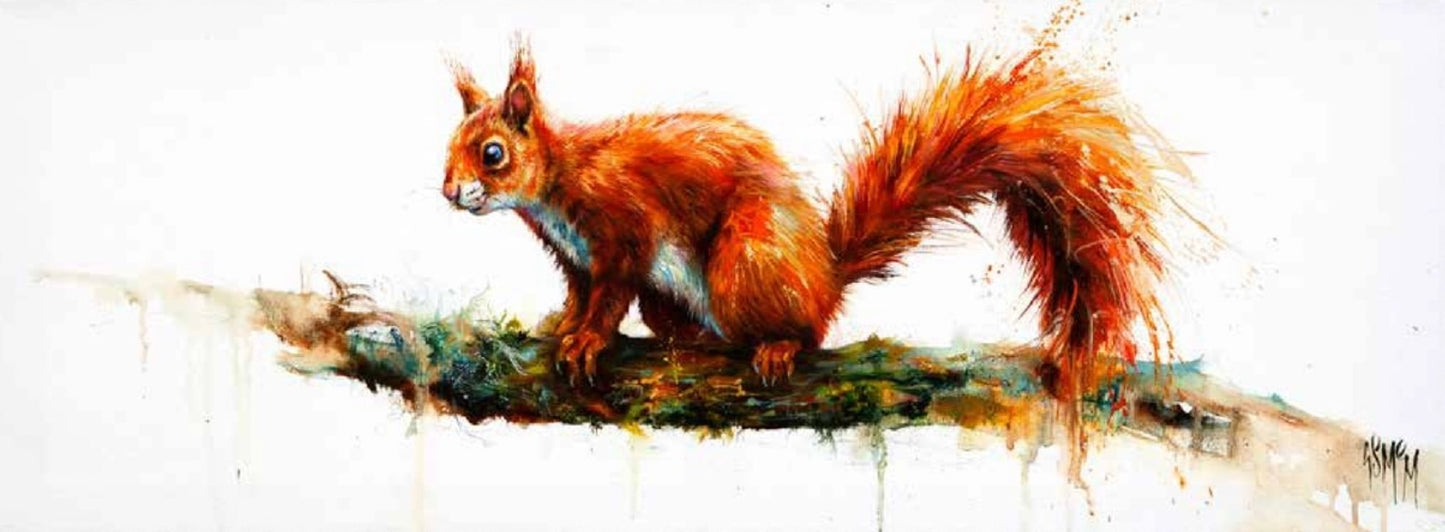 Balancing Act Squirrel Art Print (Limited Edition) by Georgina McMaster