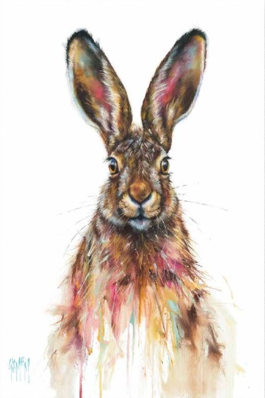 I'm All Ears Hare Art Print (Limited Edition) by Georgina McMaster