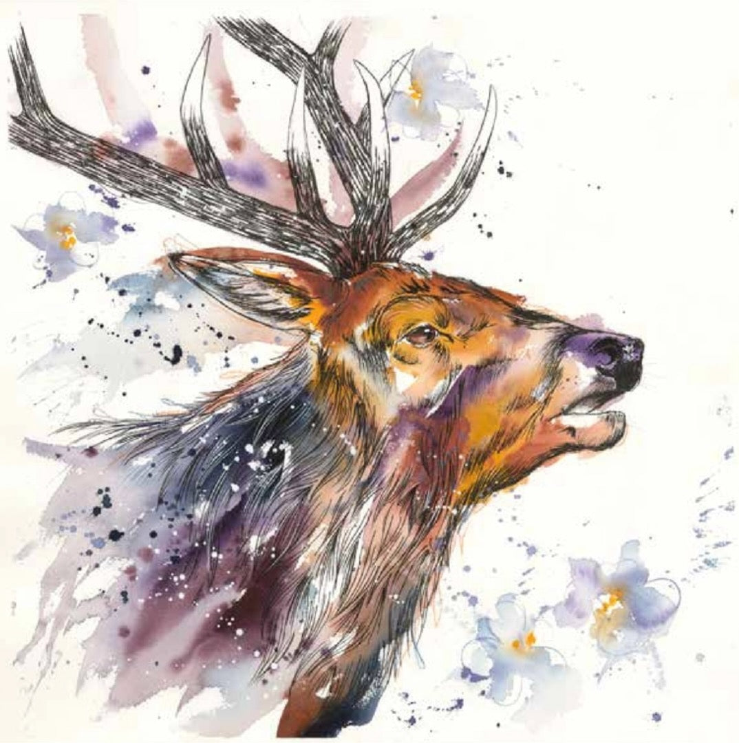 A Whisper of Spring Stag Art Print by Tori Ratcliffe