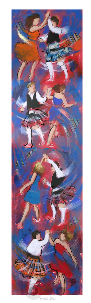 Twirlin Drop Ceilidh Dancers by Janet McCrorie