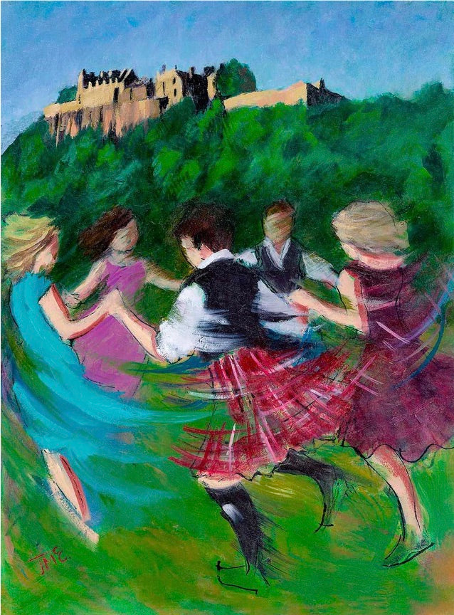 Ceilidh Amidst Majesty, Edinburgh Castle by Janet McCrorie