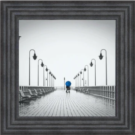 Strolling On The Pier - Blue