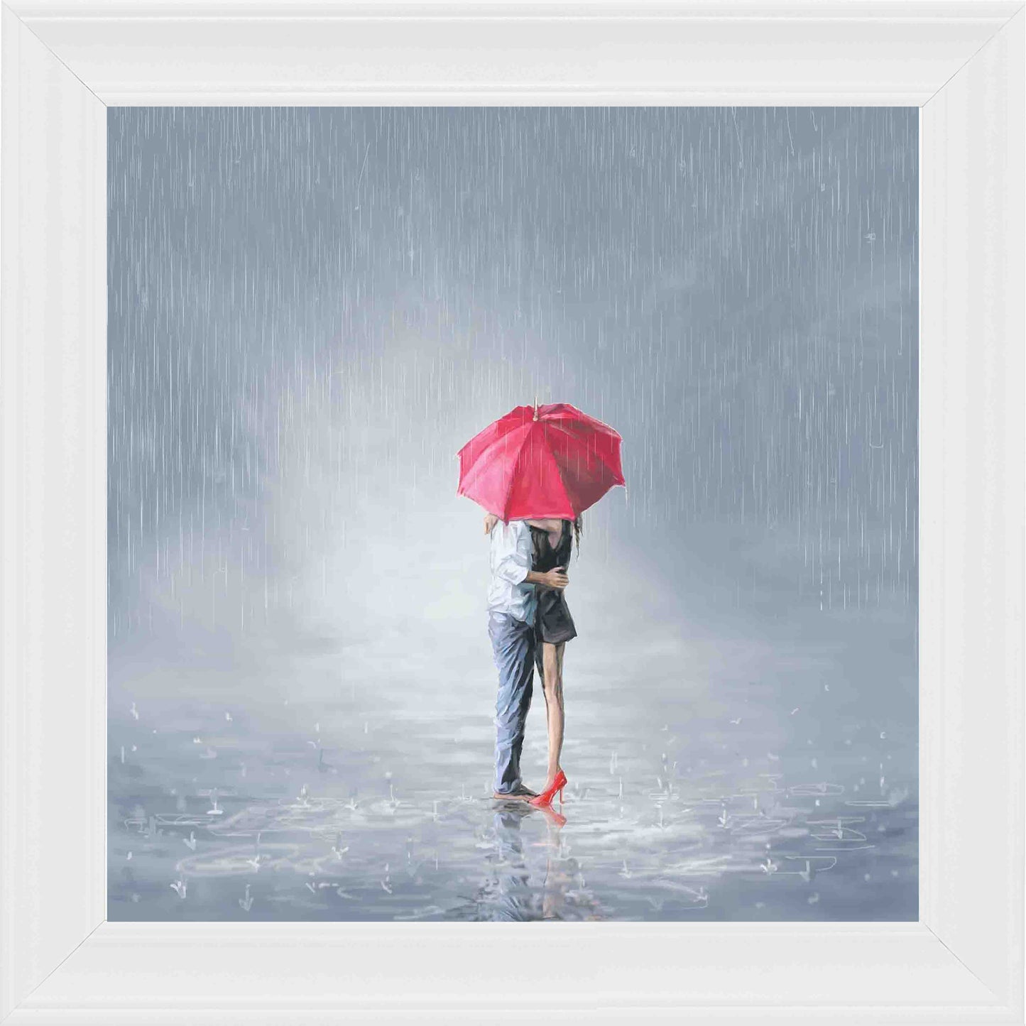 Shelter Together Framed Wall Art - White