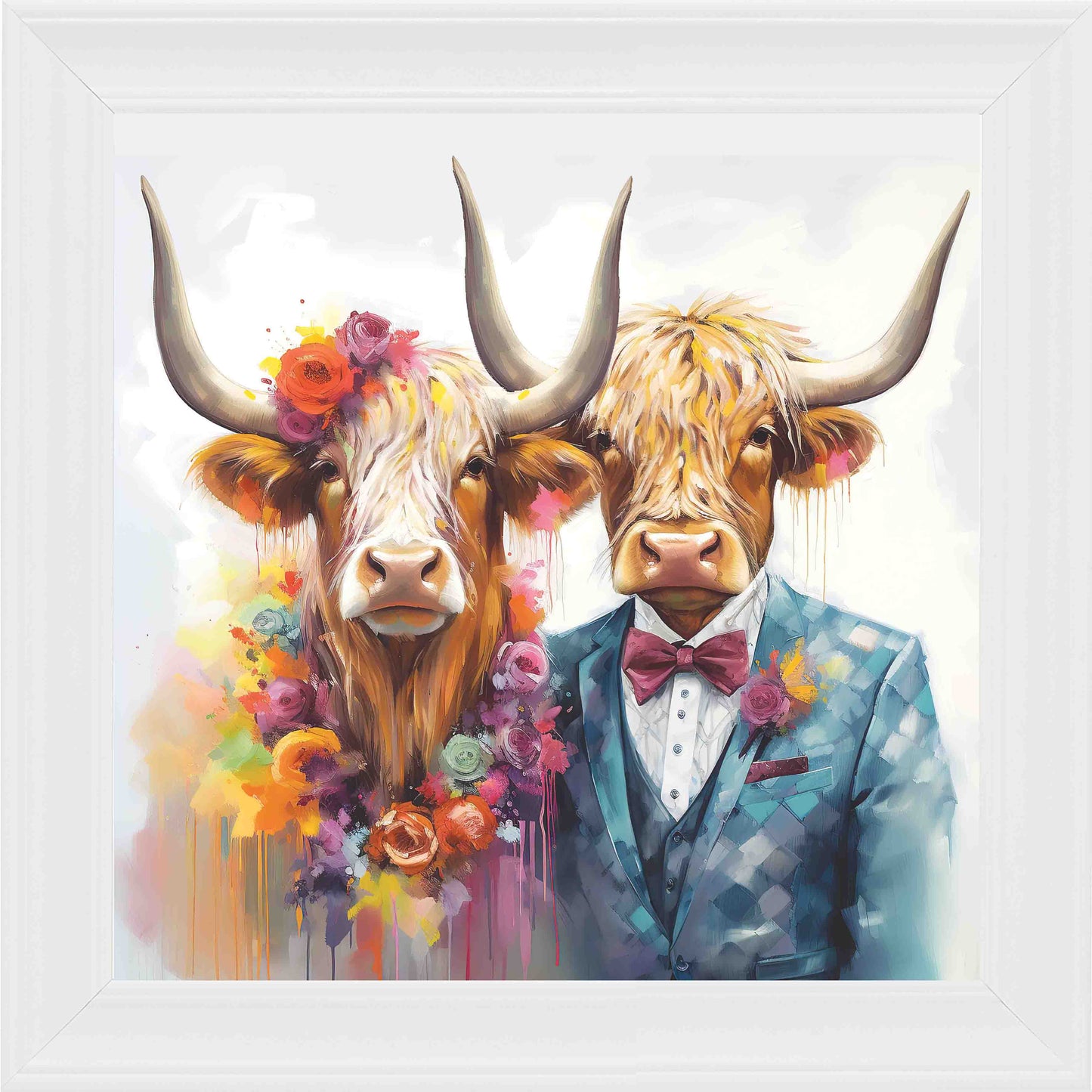 Steak Night Date Framed Wall Art - White