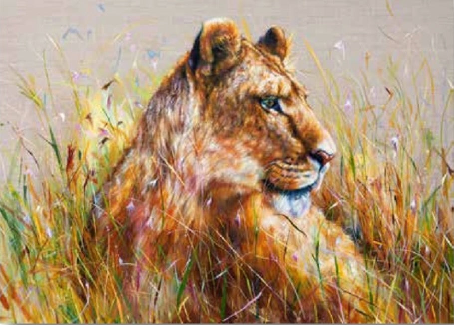 Subira (Patience) Lioness Art Print  by Georgina McMaster