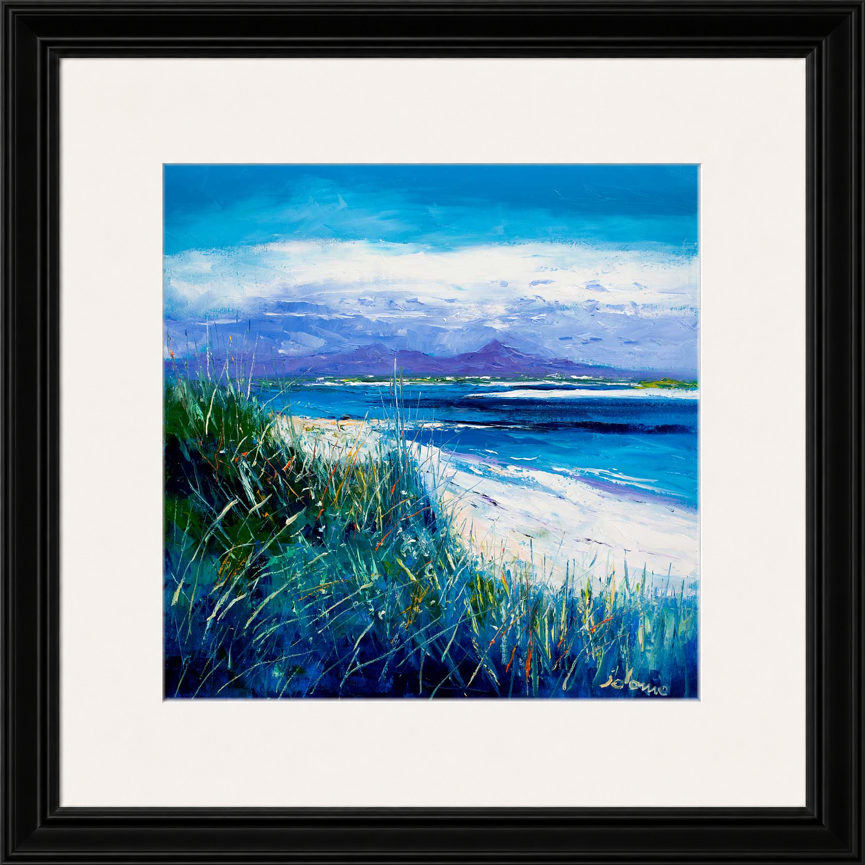 Summer Light Benbecula, Looking to South Uist by Jolomo - Scottish landscape artwork framed wall art print, product image 15