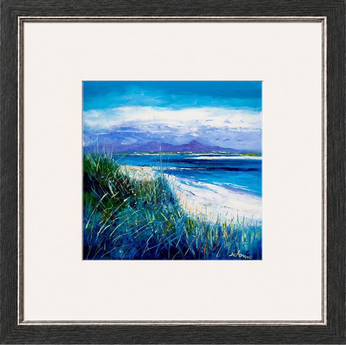 Summer Light Benbecula, Looking to South Uist by Jolomo - Scottish landscape artwork framed wall art print