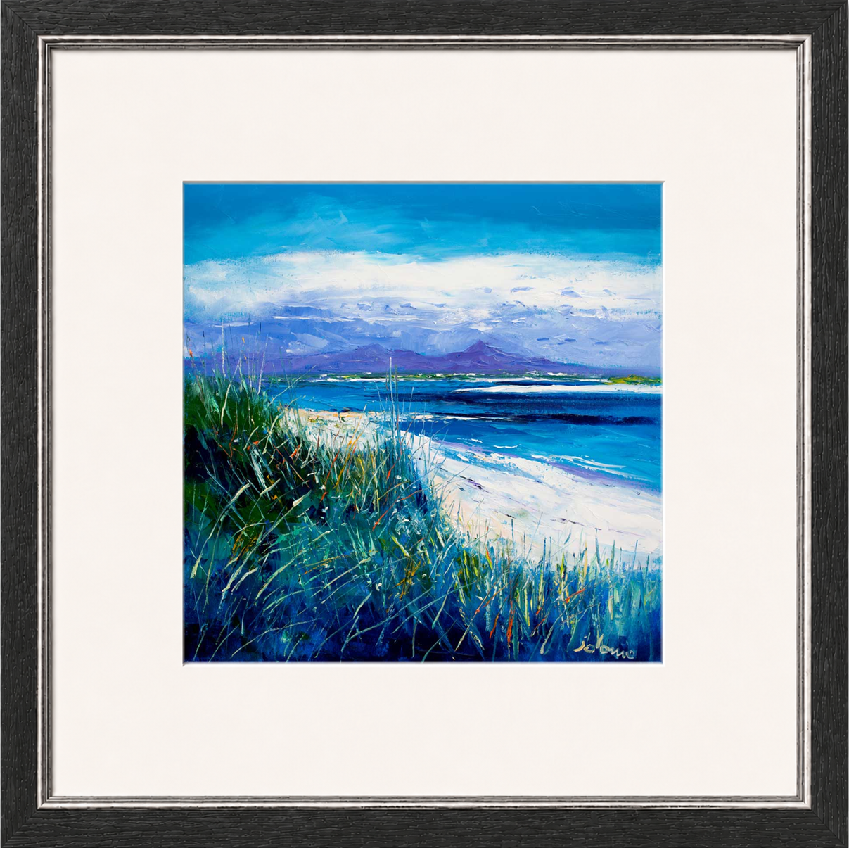 Summer Light Benbecula, Looking to South Uist by Jolomo - Scottish landscape artwork framed wall art print, product image 8