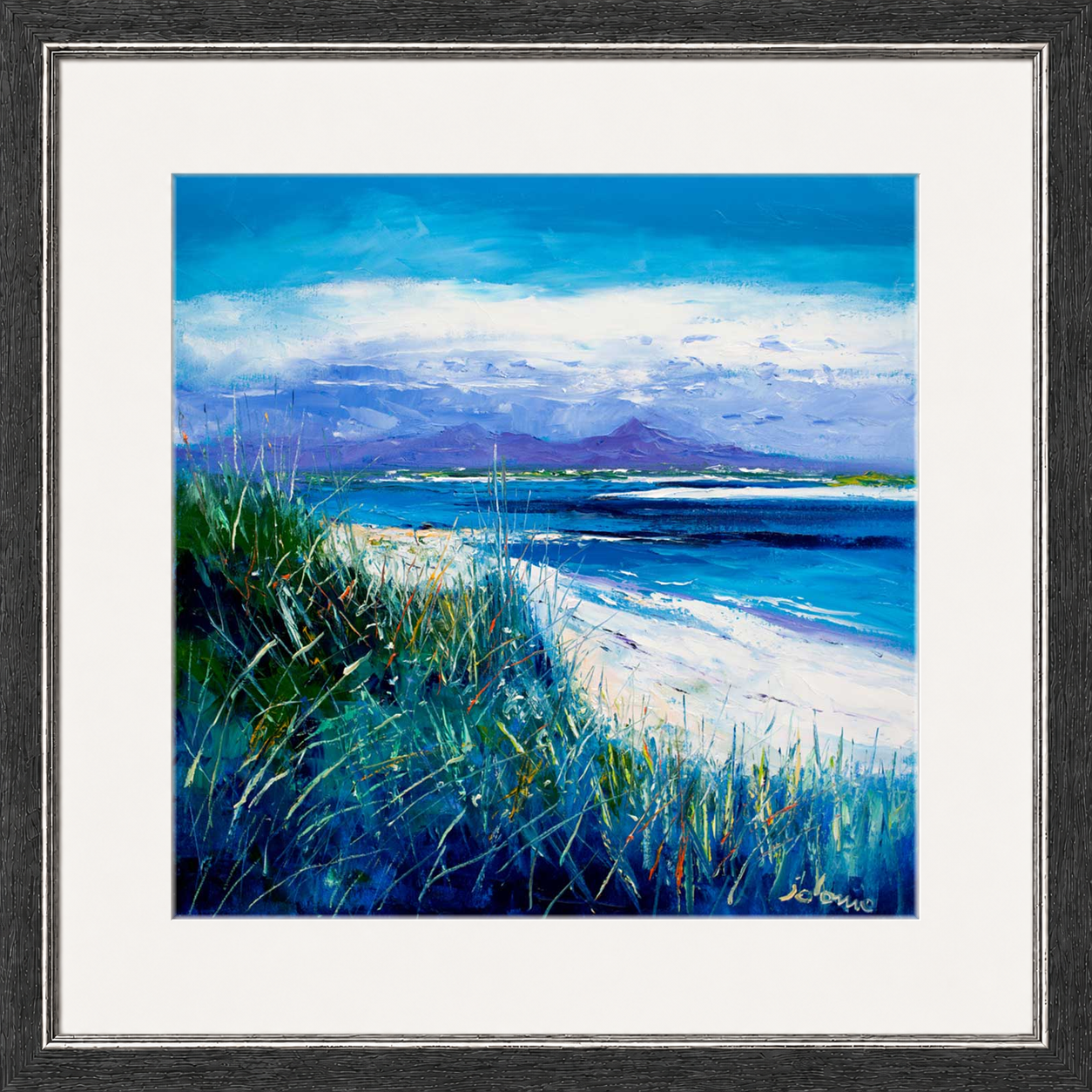 Summer Light Benbecula, Looking to South Uist by Jolomo - Scottish landscape artwork framed wall art print, product image 20