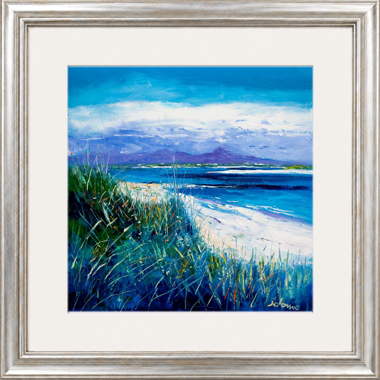 Summer Light Benbecula, Looking to South Uist by Jolomo - Scottish landscape artwork framed wall art print, product image 23